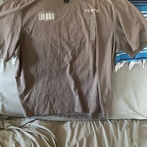 H&M Gray Tokyo Barcode Tee